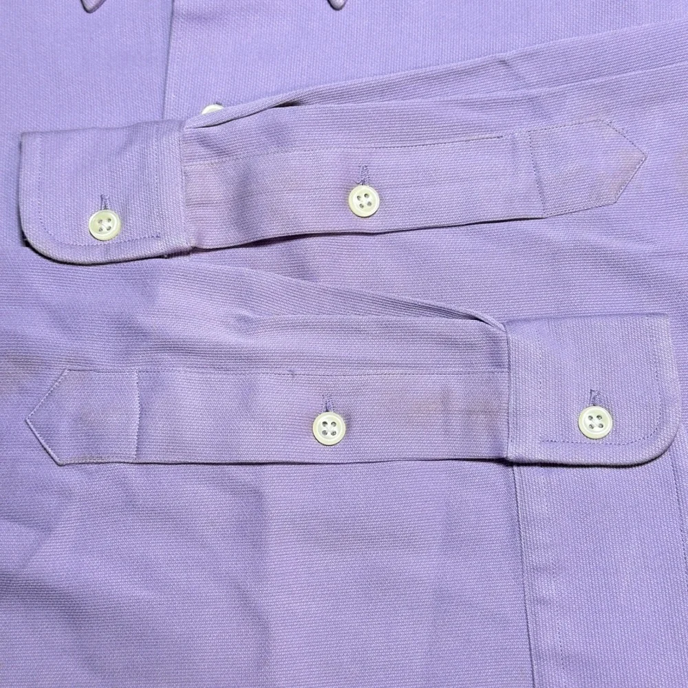 NEW Polo Ralph Lauren Button Shirt Mens 2XL Marlowe Silk Cotton‎ Lavender Purple